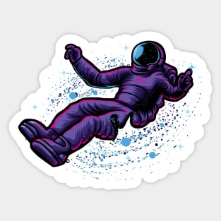 Astronaut having fun in outer Sticker